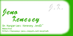 jeno kenesey business card